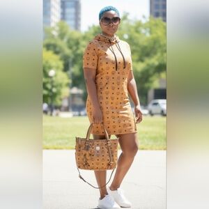 MCM Cognac Visetos Tote Bag